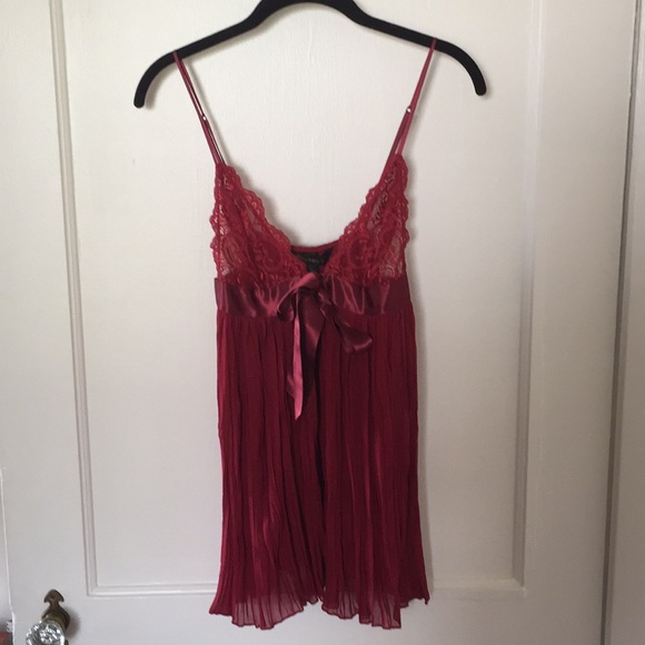 Victoria's Secret Other - Victoria’s Secret Red Lacey Teddy Size Small NWOT